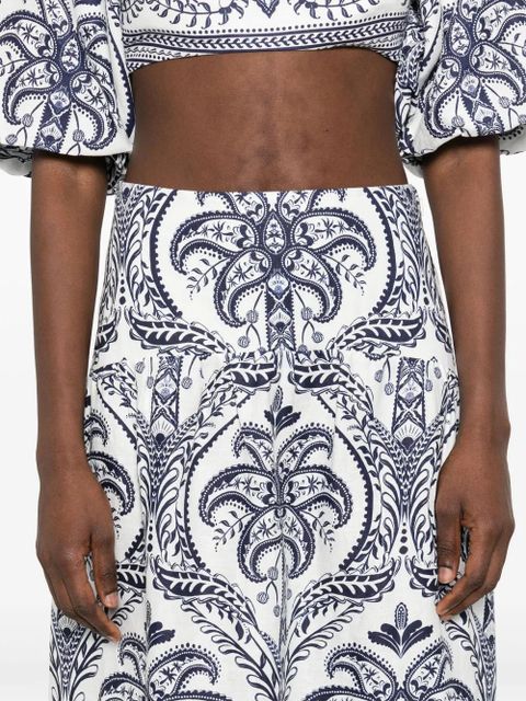 FARM Rio tropical cameo maxi skirt - Blue