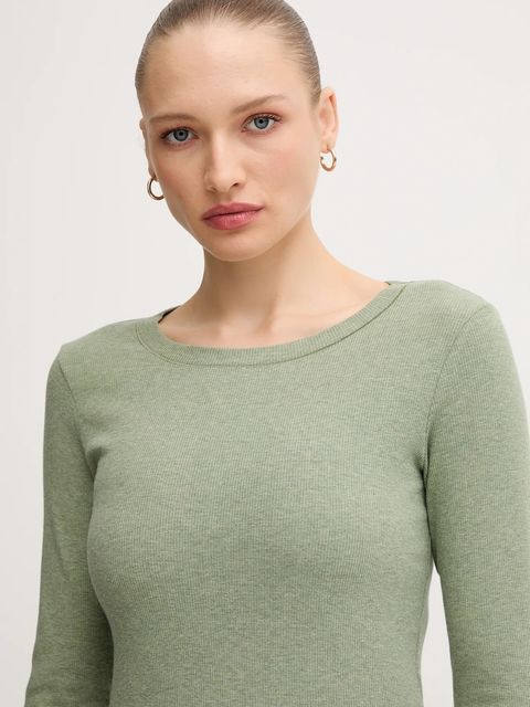 Tommy Hilfiger longsleeve kolor zielony UW0UW06066