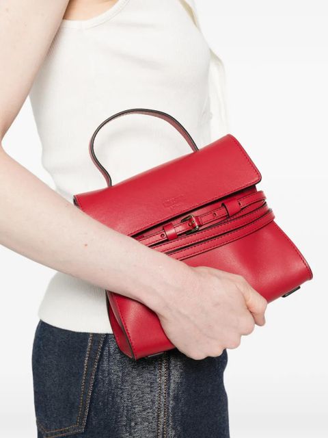 Moschino buckle leather mini bag - Red
