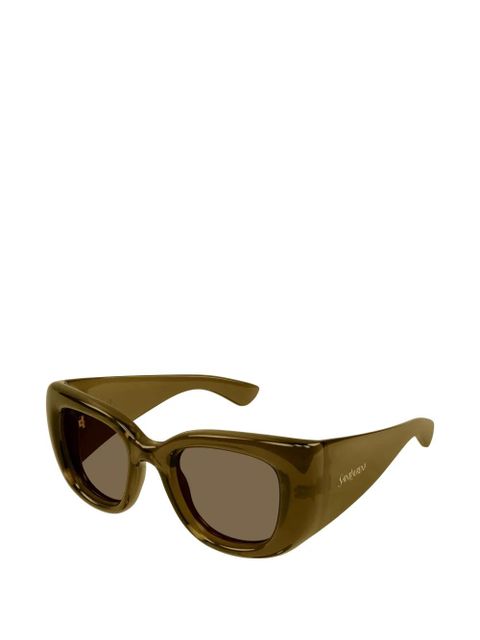 Saint Laurent Eyewear Howl cat-eye sunglasses - Green - zdjęcie produktu nr 2