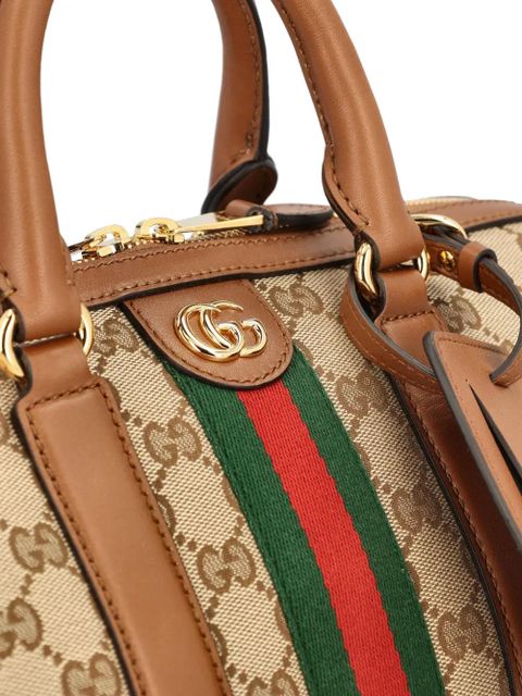 Gucci Ophidia logo stripe tote bag - Neutrals