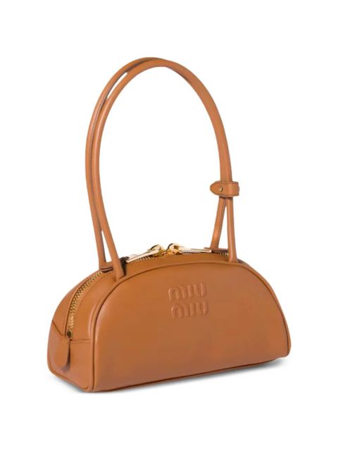 Miu Miu Beau logo-detail shoulder bag - Brown