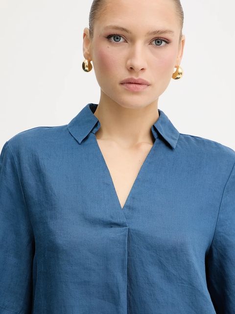 United Colors of Benetton bluzka lniana