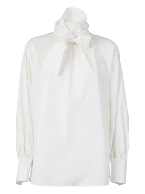 Weekend Max Mara Burgos1234 tie neck shirt - White - zdjęcie produktu nr 1