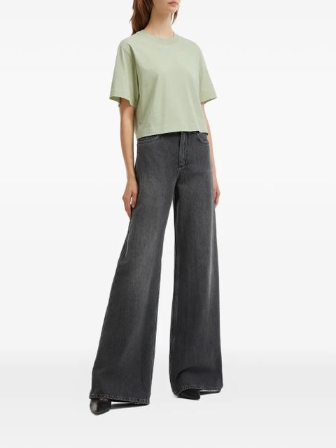 Off-White Arrows-print logo-embroidered T-shirt - Green - zdjęcie produktu nr 2