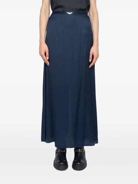 Zadig&Voltaire Jimeno satin wings-embellished maxi skirt - Blue