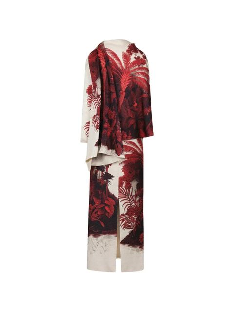Johanna Ortiz Plentiful Qualities floral-pattern midi dress - Red