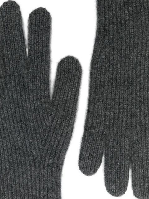 TOTEME cashmere ribbed gloves - Grey