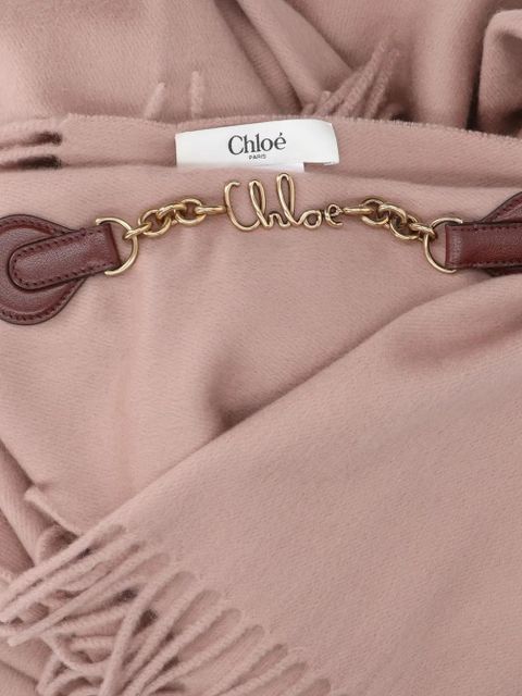 Chloé chain-embellished scarf - Pink