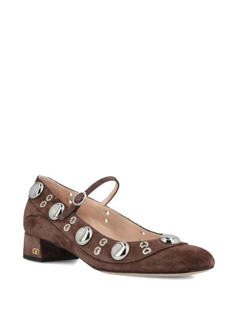 Valentino Garavani metal-stud pumps - Brown