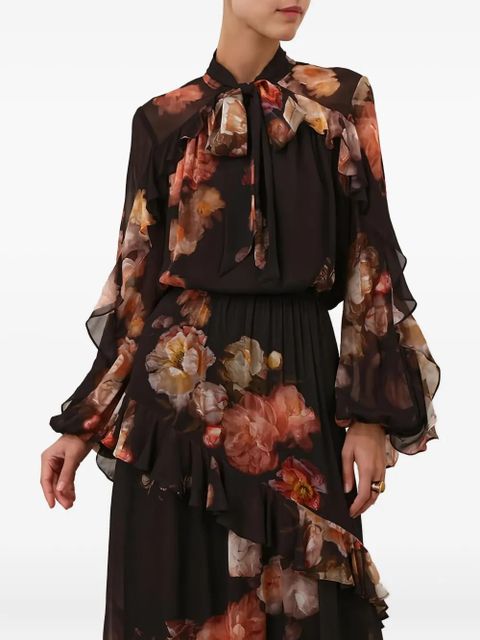 ZIMMERMANN floral-print blouse - Black