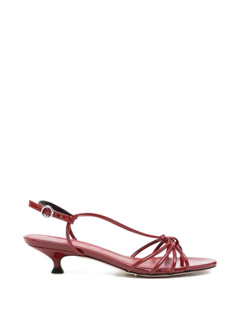 Aeyde knotted patent-leather sandals - Red - zdjęcie produktu nr 1