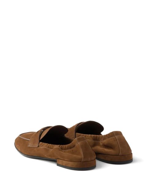 Prada leather loafers - Brown
