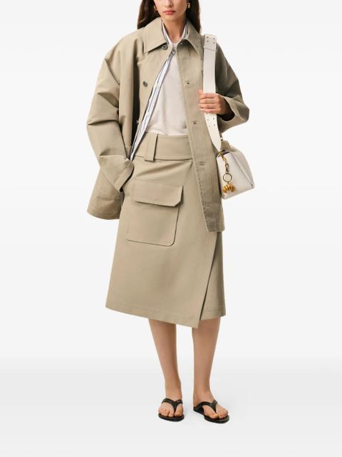 AMI Paris wrap belt cotton midi skirt - Neutrals - zdjęcie produktu nr 2