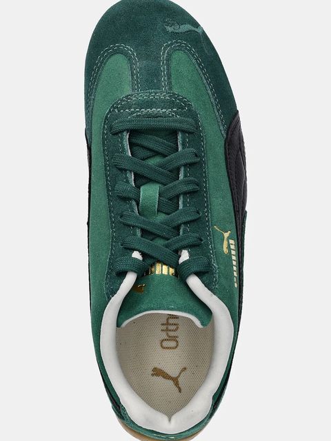 Puma sneakersy zamszowe Speedcat damskie kolor zielony 406329