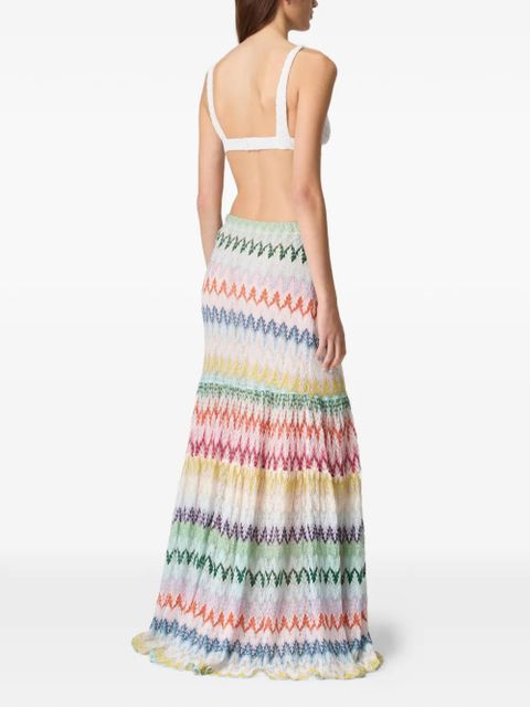 Missoni chevron-pattern maxi skirt - Neutrals - zdjęcie produktu nr 2