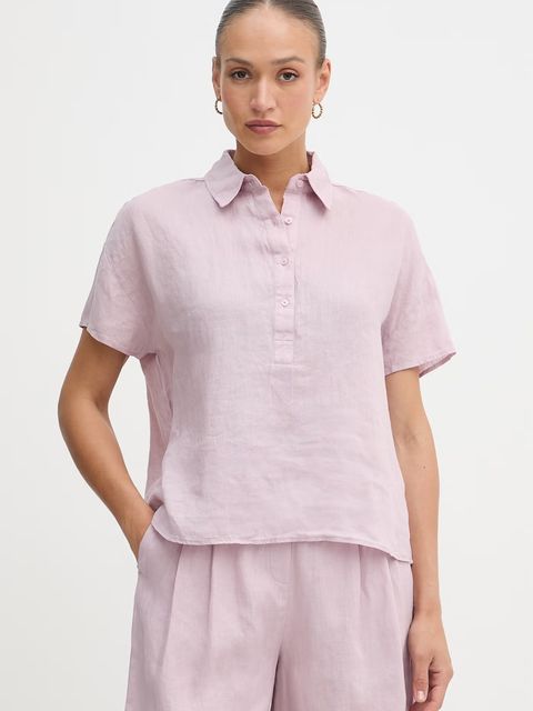 United Colors of Benetton bluzka damska lniana - zdjęcie produktu nr 1