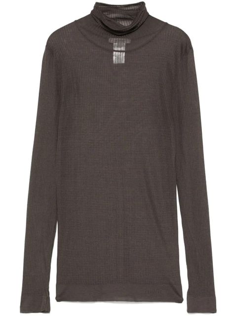 LEMAIRE fine-ribbed sweater - Brown - zdjęcie produktu nr 1