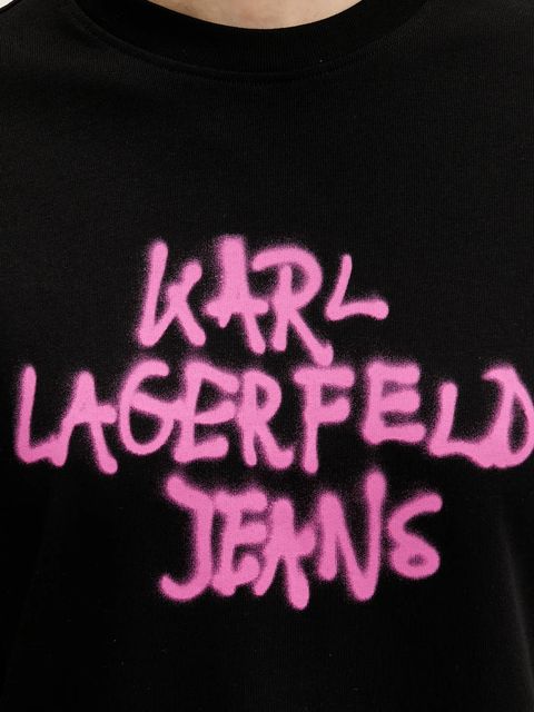 Karl Lagerfeld Jeans sukienka bawełniana kolor czarny mini oversize B1W13043 - zdjęcie produktu nr 2
