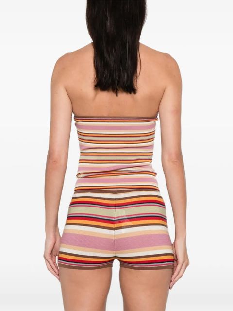 Faithfull the Brand Citara striped halterneck top - Pink