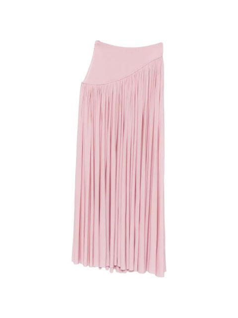 ZIMMERMANN Alchemy asymmetric-yoke gathered midi skirt - Pink - zdjęcie produktu nr 1