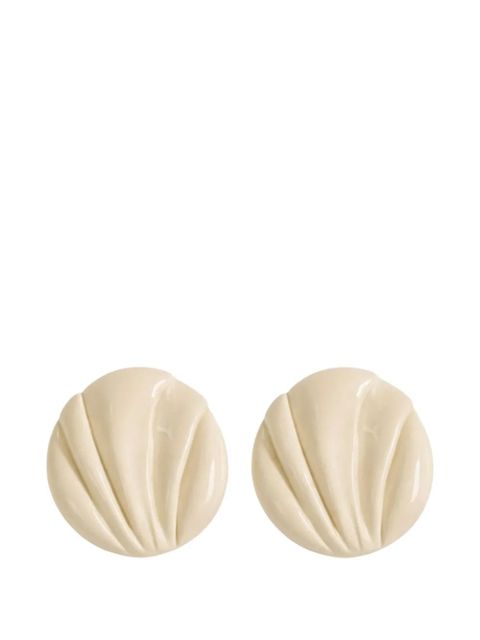 Chloé Pleats clip-on earrings - White - zdjęcie produktu nr 1