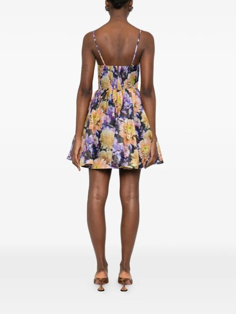 ZIMMERMANN floral V-neck dress - Purple