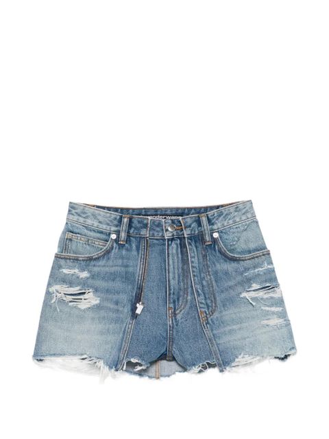 Alexander Wang ripped zip shorts - Blue - zdjęcie produktu nr 1