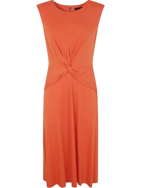 Lauren Ralph Lauren twist-detail midi dress - Orange - zdjęcie produktu nr 1
