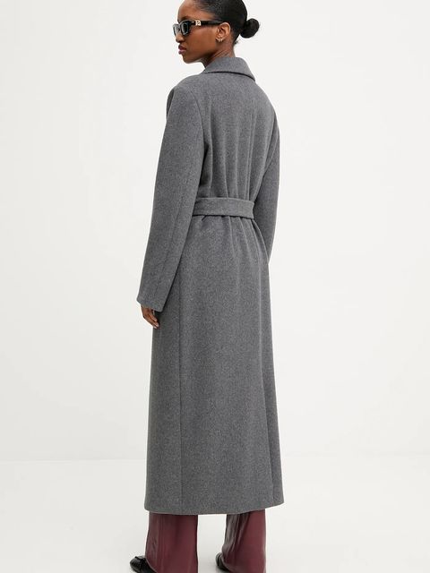 Answear Lab płaszcz damski kolor szary przejściowy - zdjęcie produktu nr 2