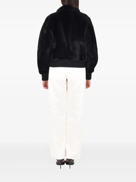 Max Mara zip-up bomber jacket - Black