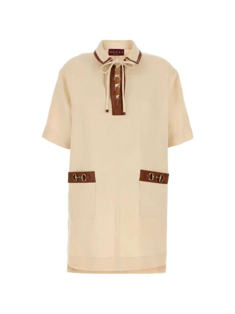 Gucci Horsebit-embellished mini dress - Neutrals - zdjęcie produktu nr 1