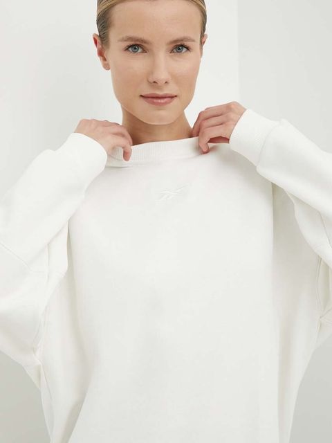 Reebok bluza LUX Collection damska kolor beżowy gładka 100076140