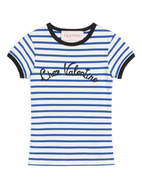 Valentino Garavani striped jersey T-shirt - Blue