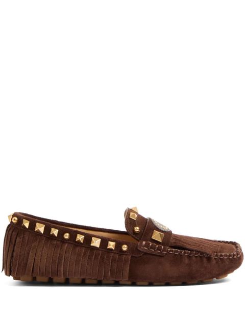 Valentino Garavani Plaster Caster fringed loafers - Brown