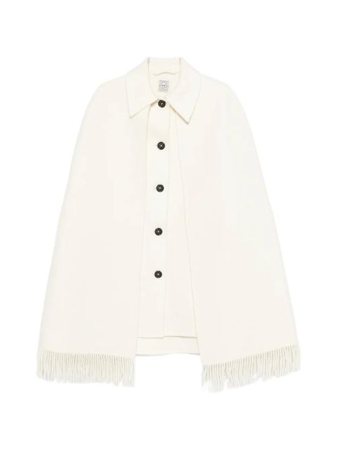 TOTEME fringed-hem coat - Neutrals - zdjęcie produktu nr 1