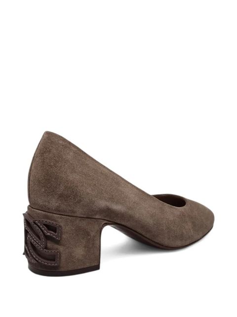 Casadei cutout block-heel pumps - Brown