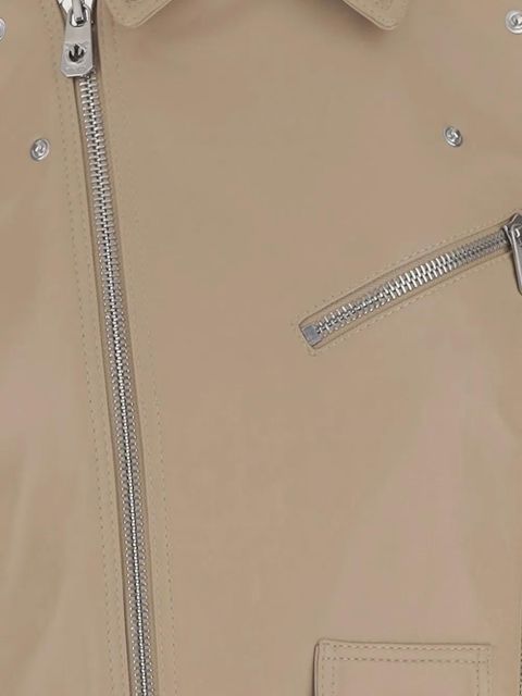 PINKO leather biker jacket - Neutrals