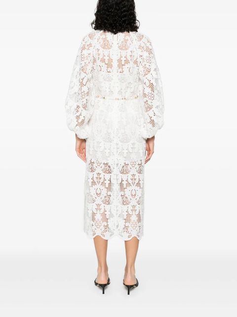 ZIMMERMANN Coco Lace midi dress - White