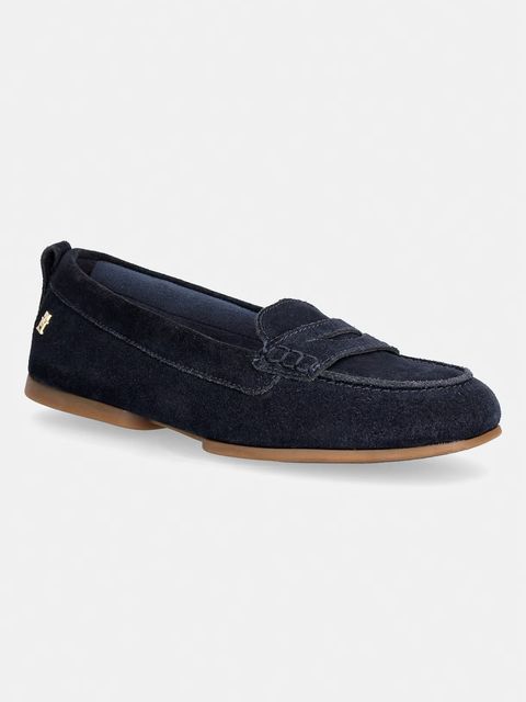 Tommy Hilfiger mokasyny damskie zamszowe TH FLEX SUEDE LOAFER BALLERINA - zdjęcie produktu nr 1