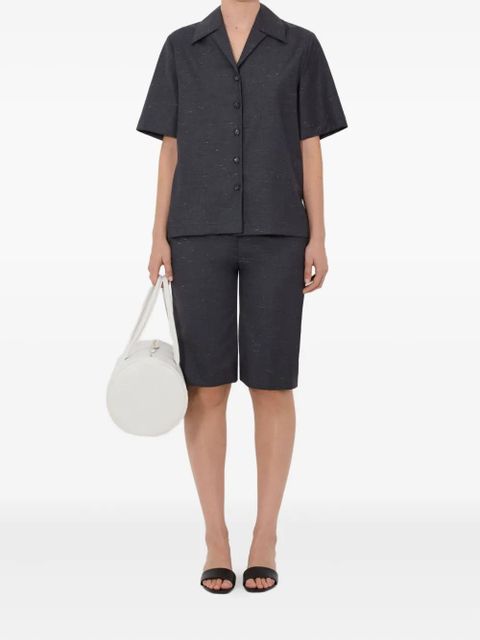 LouLou de Saison Boa cuban collar pleat shirt - Black - zdjęcie produktu nr 2