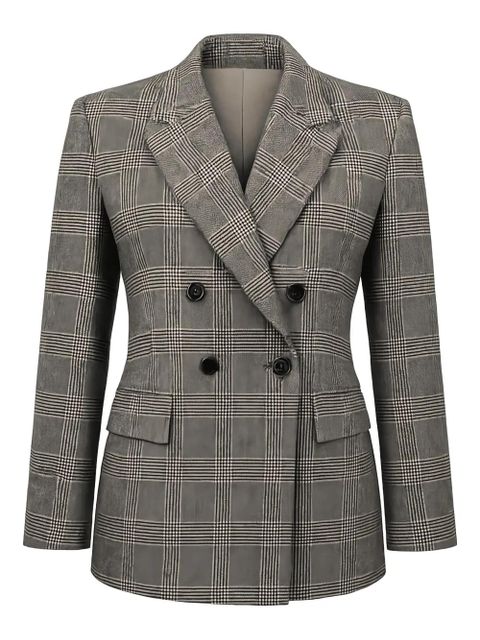 PINKO double-breasted check-pattern jacket - Grey - zdjęcie produktu nr 1