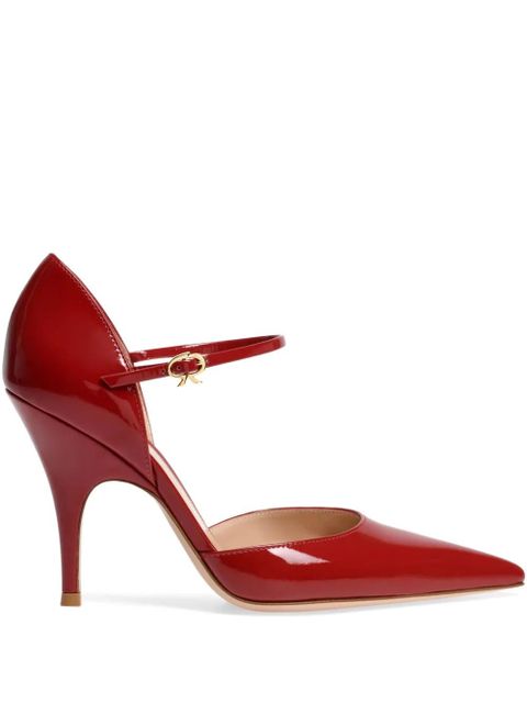 Gianvito Rossi 95mm Sofia leather pumps - Red - zdjęcie produktu nr 1