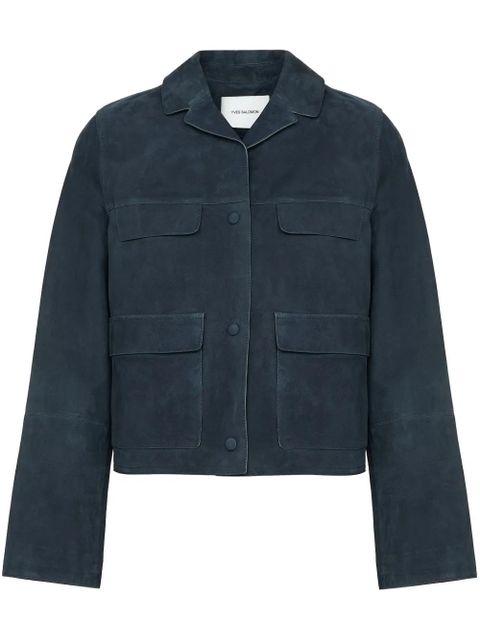 Yves Salomon suede jacket - Blue - zdjęcie produktu nr 1