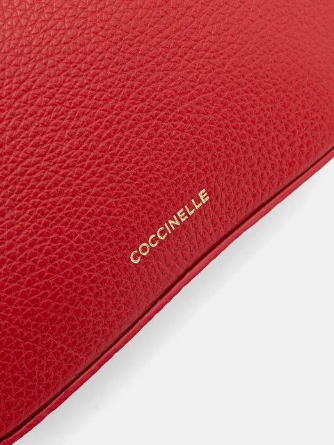 Coccinelle torebka skórzana kolor czerwony E5 MN5 55 I1 01