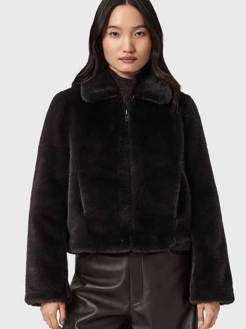 AllSaints kurtka kolor brązowy przejściowa W080OD - zdjęcie produktu nr 1