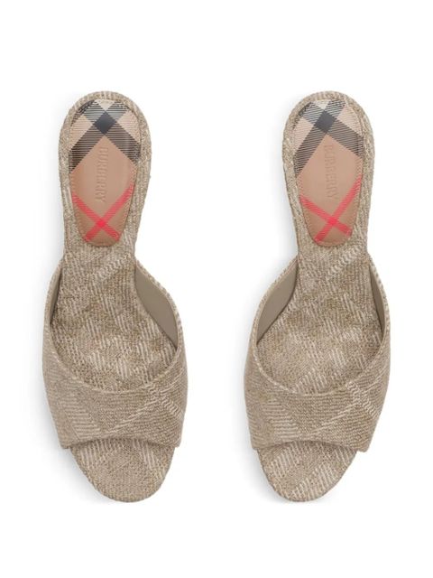 Burberry check Mews low sandals - Neutrals