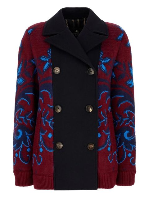 ETRO double-breasted floral cardigan - Red - zdjęcie produktu nr 1