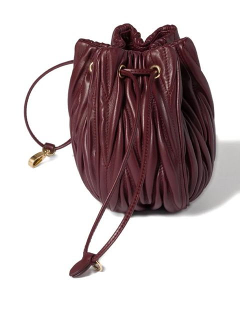Miu Miu matelassé drawstring clutch bag - Red