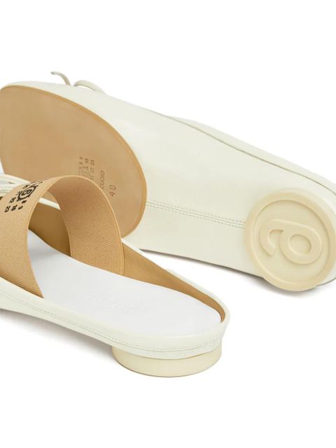 MM6 Maison Margiela Anatomic numbers-strap ballet flats - White